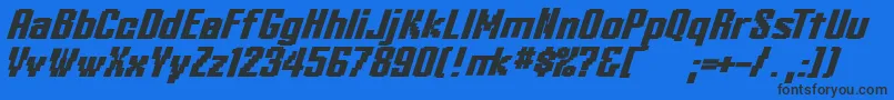 KleinheadlineBoldoblique Font – Black Fonts on Blue Background