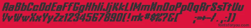 KleinheadlineBoldoblique Font – Black Fonts on Red Background