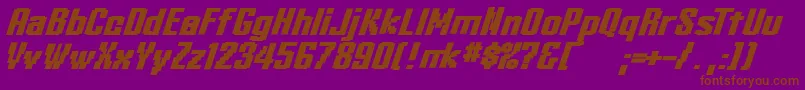 KleinheadlineBoldoblique Font – Brown Fonts on Purple Background