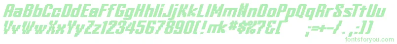 KleinheadlineBoldoblique Font – Green Fonts on White Background