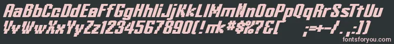 KleinheadlineBoldoblique Font – Pink Fonts on Black Background