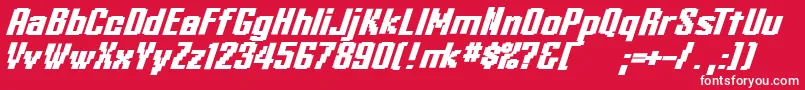 KleinheadlineBoldoblique Font – White Fonts on Red Background