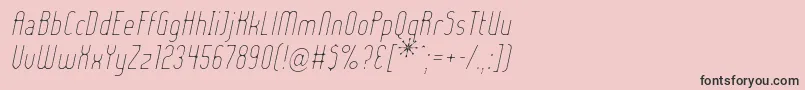 LadyIceExtraLightItalic Font – Black Fonts on Pink Background