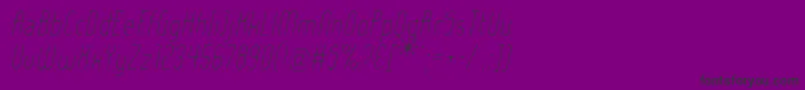 LadyIceExtraLightItalic Font – Black Fonts on Purple Background