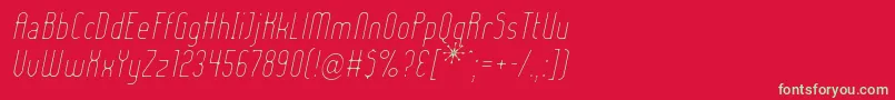 LadyIceExtraLightItalic Font – Green Fonts on Red Background