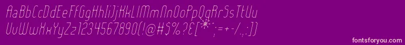 LadyIceExtraLightItalic Font – Pink Fonts on Purple Background