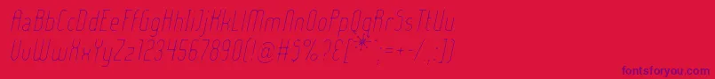 Police LadyIceExtraLightItalic – polices violettes sur fond rouge