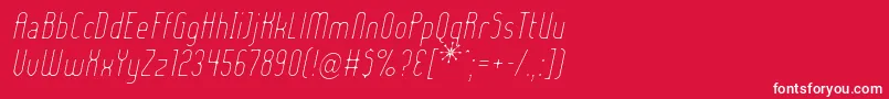 LadyIceExtraLightItalic Font – White Fonts on Red Background