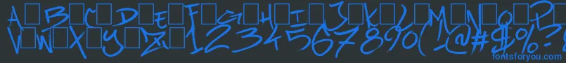 UrbanBrushZone Font – Blue Fonts on Black Background