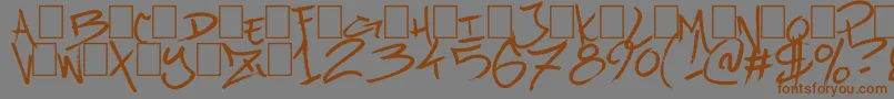 Más sobre la fuente UrbanBrushZone fuente UrbanBrushZone – Fuentes Marrones Sobre Fondo Gris
