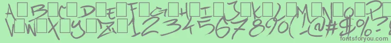 UrbanBrushZone Font – Gray Fonts on Green Background