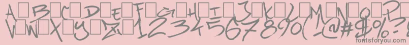 UrbanBrushZone Font – Gray Fonts on Pink Background
