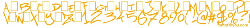 UrbanBrushZone Font – Orange Fonts on White Background