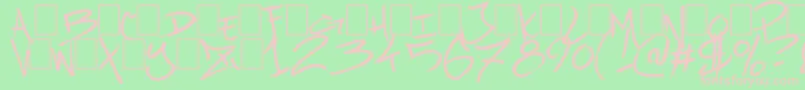 UrbanBrushZone Font – Pink Fonts on Green Background