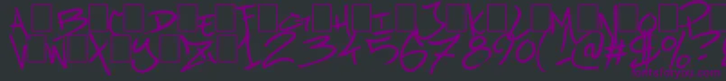 フォントUrbanBrushZone – 黒い背景に紫のフォント