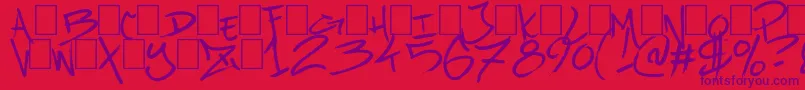 UrbanBrushZone Font – Purple Fonts on Red Background