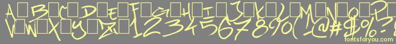 UrbanBrushZone Font – Yellow Fonts on Gray Background