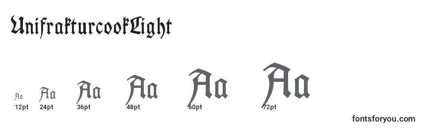 UnifrakturcookLight Font Sizes