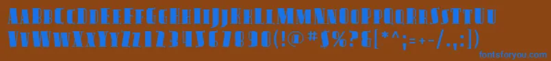 Шрифт AvondaleSc – синие шрифты на коричневом фоне