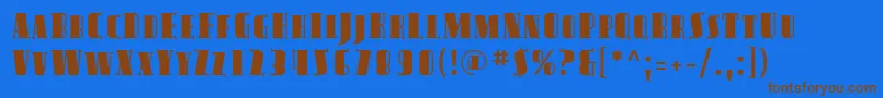 Шрифт AvondaleSc – коричневые шрифты на синем фоне
