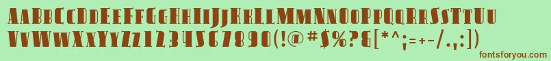 AvondaleSc Font – Brown Fonts on Green Background