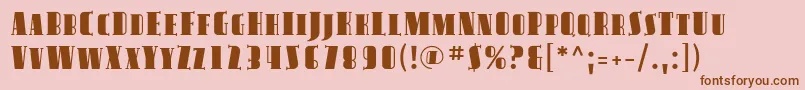 Шрифт AvondaleSc – коричневые шрифты на розовом фоне