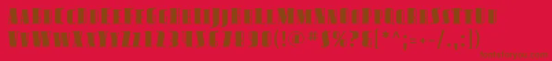 AvondaleSc Font – Brown Fonts on Red Background