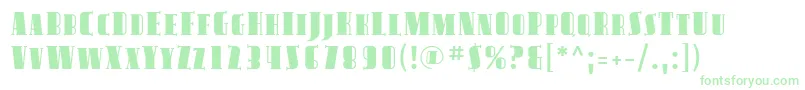 AvondaleSc-fontti – vihreät fontit valkoisella taustalla