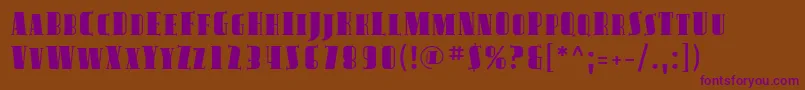 AvondaleSc-fontti – violetit fontit ruskealla taustalla