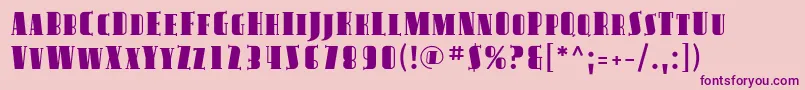 AvondaleSc-fontti – violetit fontit vaaleanpunaisella taustalla