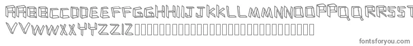 Flatboard-fontti – harmaat kirjasimet valkoisella taustalla