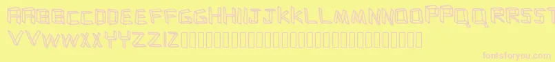 Flatboard Font – Pink Fonts on Yellow Background