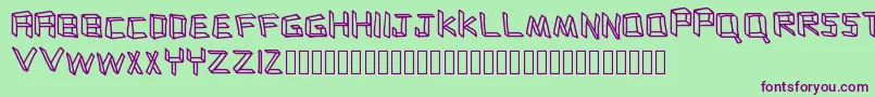 Flatboard Font – Purple Fonts on Green Background