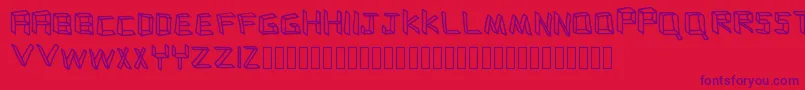 Czcionka Flatboard – fioletowe czcionki na czerwonym tle