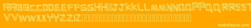 Flatboard Font – Yellow Fonts on Orange Background