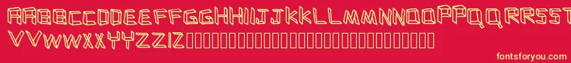 Flatboard Font – Yellow Fonts on Red Background