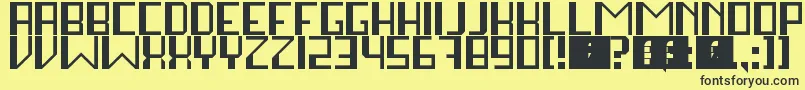 StayInSquare Font – Black Fonts on Yellow Background