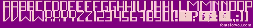 StayInSquare Font – Pink Fonts on Purple Background
