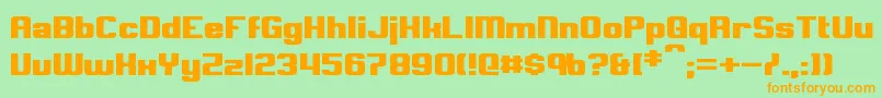 Clark Font – Orange Fonts on Green Background