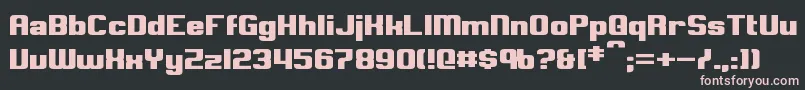 Clark Font – Pink Fonts on Black Background
