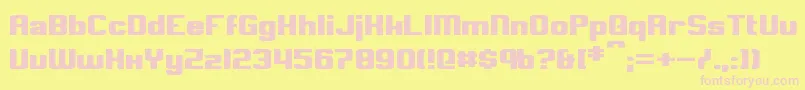 Clark Font – Pink Fonts on Yellow Background