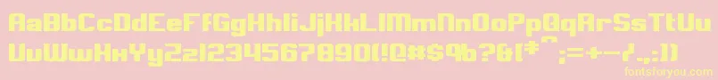 Clark Font – Yellow Fonts on Pink Background