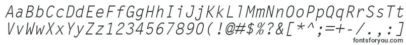 LetterGothicMtOblique Font – Standard Fonts