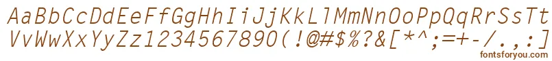 Шрифт LetterGothicMtOblique – коричневые шрифты на белом фоне