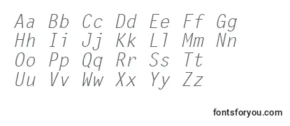 Обзор шрифта LetterGothicMtOblique