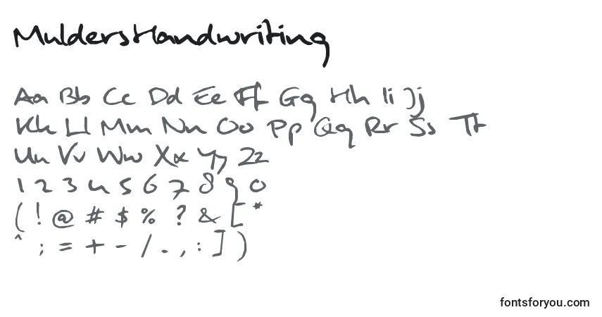 MuldersHandwriting (107416)フォント–アルファベット、数字、特殊文字