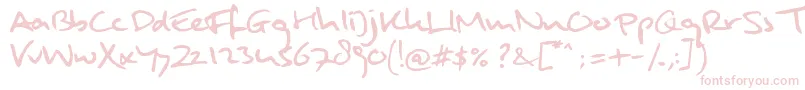 MuldersHandwriting Font – Pink Fonts on White Background