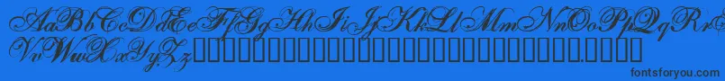 Onefs-Schriftart – Schwarze Schriften auf blauem Hintergrund