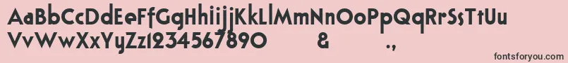 フォントBloxhallsample – ピンクの背景に黒い文字