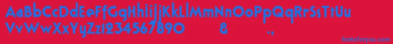 Bloxhallsample Font – Blue Fonts on Red Background